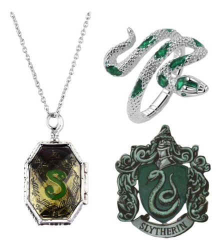 Joyeria Fina Harrypotter Slytherin Gryffindo Collar Anillos