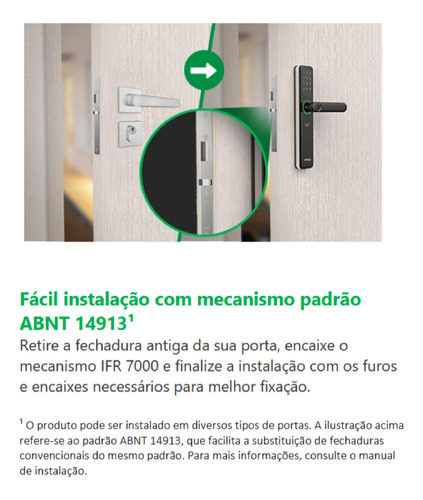 Fechadura Digital Izy Smart Maçaneta Mfd 7000 Tag Biometria