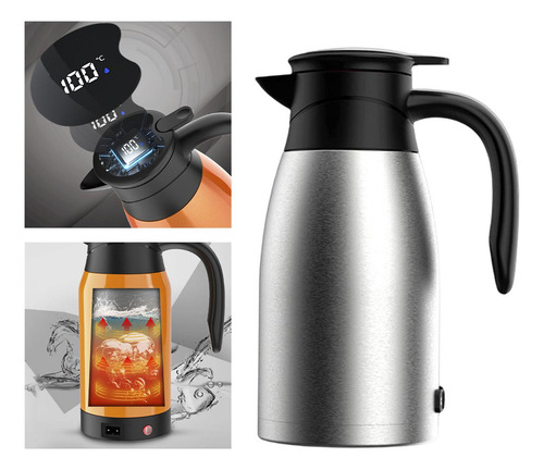 - Hervidor De Agua Para Coche De 12v, Taza De Plata