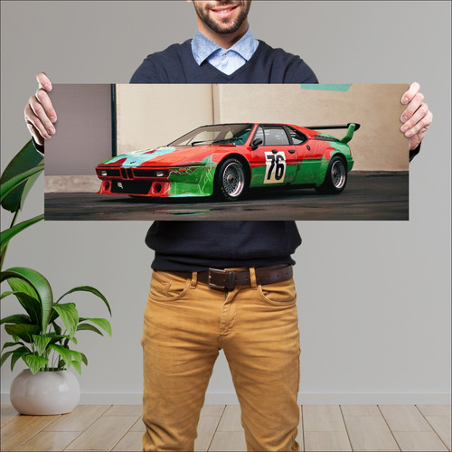 Cuadro 30x80cm Auto 1979 Bmw M1 Group 4 Art Car 57