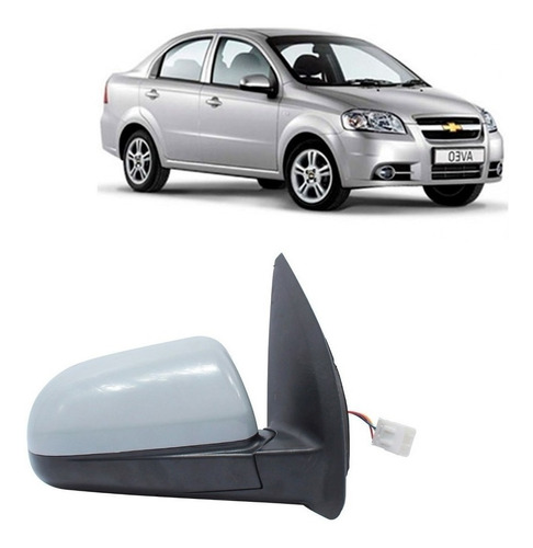 Espejo Der Para Chevrolet Aveo 2007 2013 P/pintar Electrico