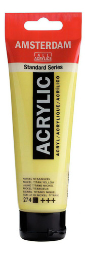 Acrílico Amsterdam Serie Standard 120ml Colores Color 274 Amarillo Niquel Titanio