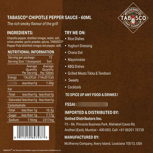Salsa De Chipotle Y Pimienta Tarro 60 Ml