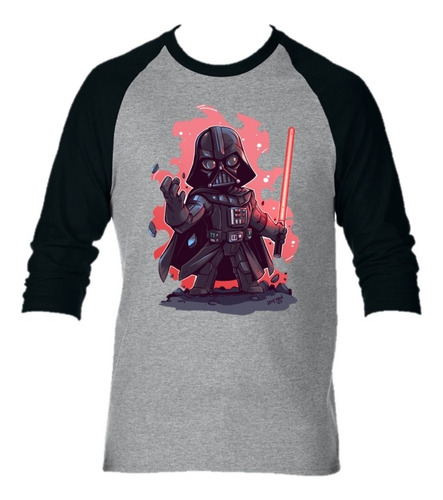 Camibuso Camiseta Manga Darth Vader Niño Adulto