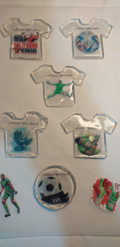 20 Souvenirs,futbol, Dibu,messi.gel Decorativos Para Vidrios