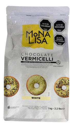 Sprinkles Chocolate Belga Mona Lisa Vermicelli Blanco 1kg