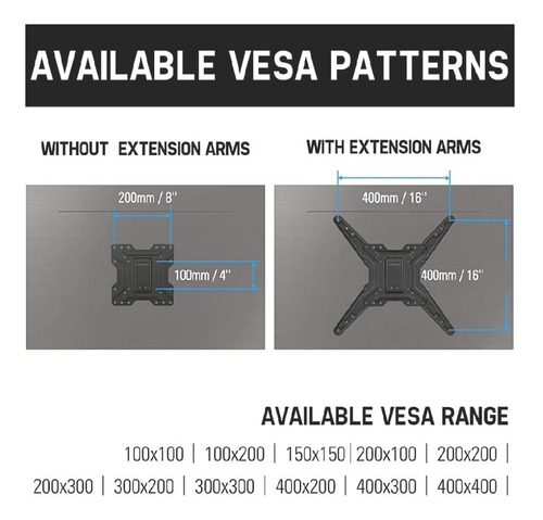 Base Soporte De Pared Para Tv De 26 A 55 Pulgadas