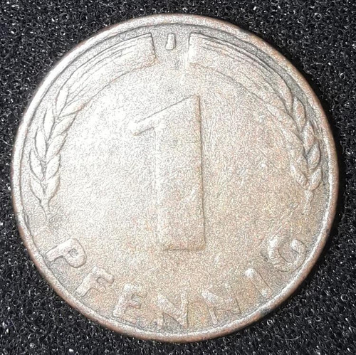 Moeda 1 Pfennig Ano 1950 Alemanha