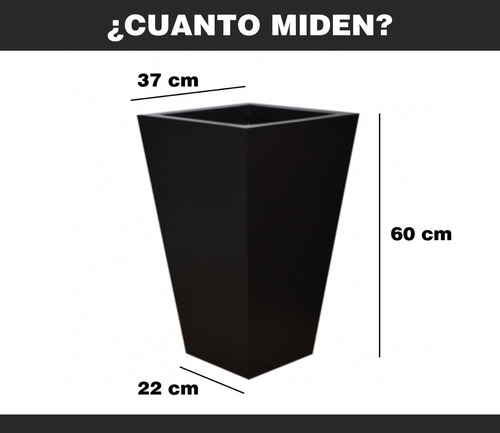 Imagen 8 de 8 de Maceta Minimalista Piramidal Mejor Que Fibra De Vidrio .61