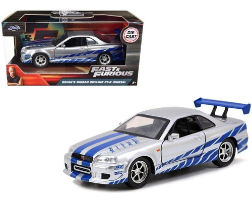 Brian's Nissan Skyline Gt-r R34 Rapido Y Furioso 1:32 Jada 