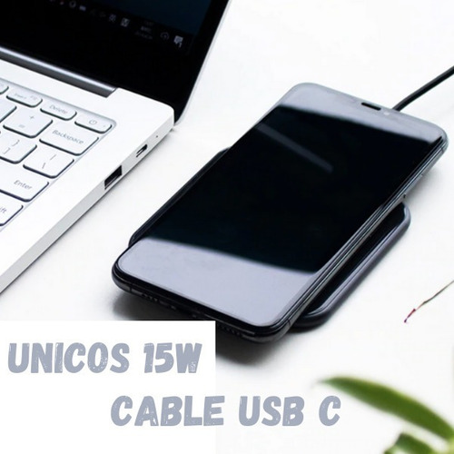 Imagen 6 de 9 de Cargador Inalambrico 15w Real iPhone X 11 12 S20 S21 Usb C