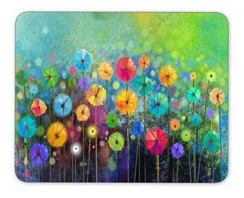 Pad Mouse - Mouse Pad Colorful Spring Petal Flowers Rectangl