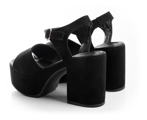 Imagen 4 de 9 de Sandalias Mujer Plataformas Zapatos Vestir Fiesta Taco Palo