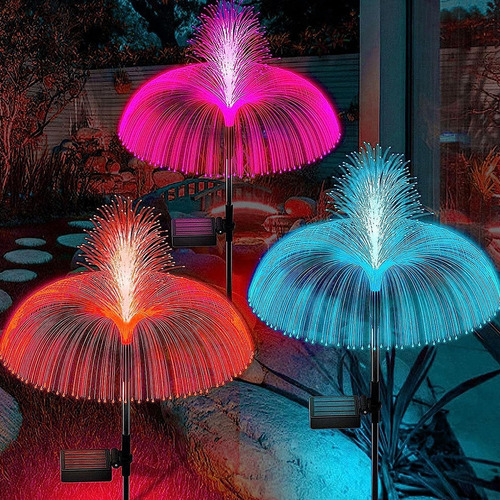 3 Pack Solar Fuegos Artificiales Luces Al Aire Libre Jardín,