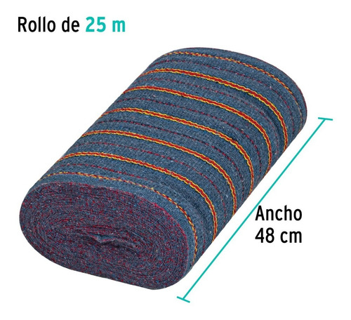 Jerga Plana En Rollo 25m X 48cm Limpieza Algodón Klintek