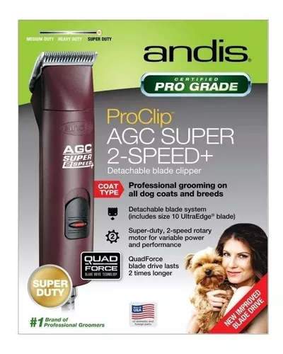 Andis AGC2 Recortadora Super 2 velocidad 10 Cuchilla Animal Clipper Grooming por favor leer! 