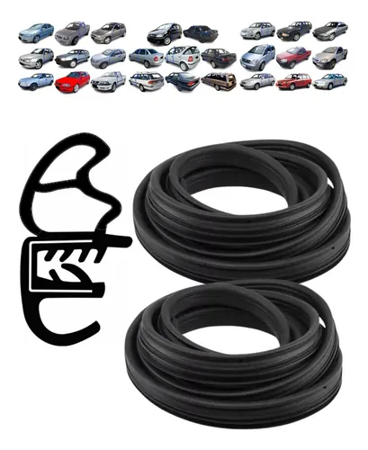 comprar Kit 2 Borracha De Porta Com Aba 4mt Premium Mod Original