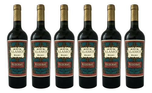 Vino Alamos Reserva Malbec 750 Ml Botella Pack X6