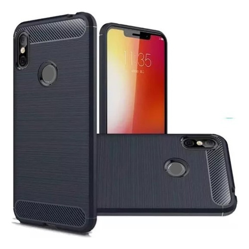 Funda Tpu Fibra Carbono Rugged Para Motorola Moto One