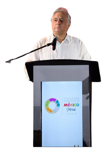 Video Podium Electrónico Atril Digital Eventos Conferencias Negro Y Plata