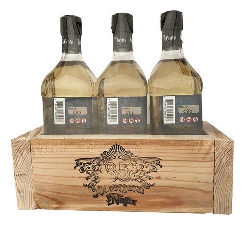 Tripack Tequila El Viejito 85 Aniversario Reposado 750ml C/u