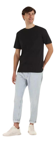 Camiseta Manga Corta Algodón, Negra, Gris Blanco. Adulto. 41