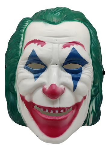 Mascara Palhaço Haloween Coringa Filme Classico Festa Cor Branco