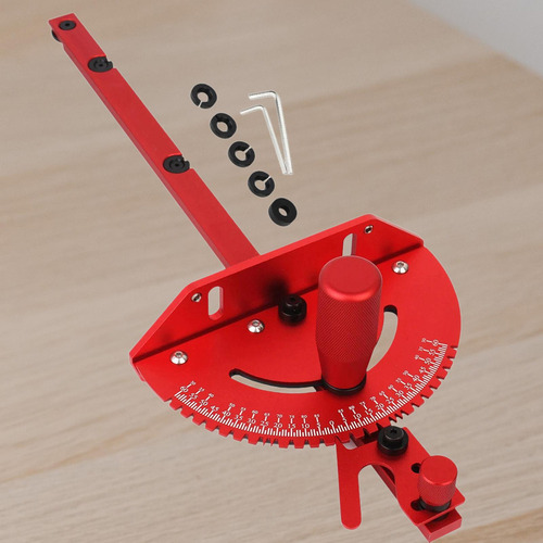 Régua De Ângulo De Mesa Para Marcenaria, Medidor Vermelho