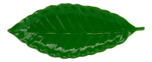 Folha Decorativa Cerâmica Royal Decor 23x10x3cm Verde