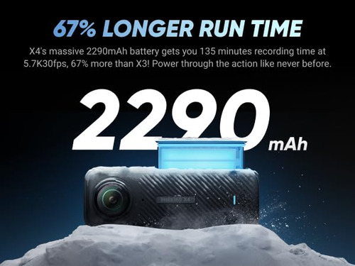 Cámara De Acción Insta360 X4 8k 360 Con Pantalla Táctil Impe
