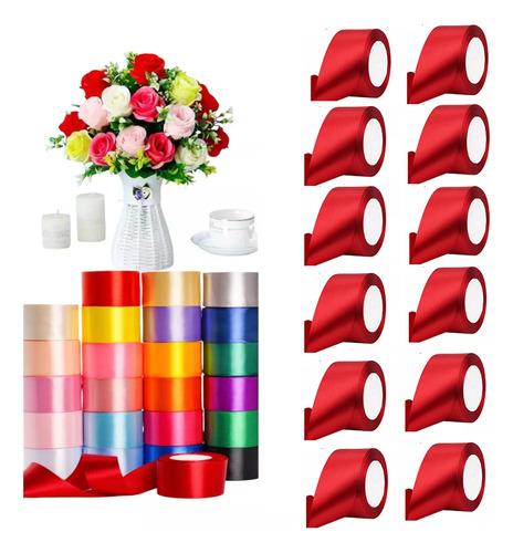 16 Rollos Satinado Listones 4cm 360 Metros Precio Promociona