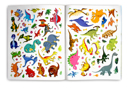 Libro Con Stickers De Dinosaurios