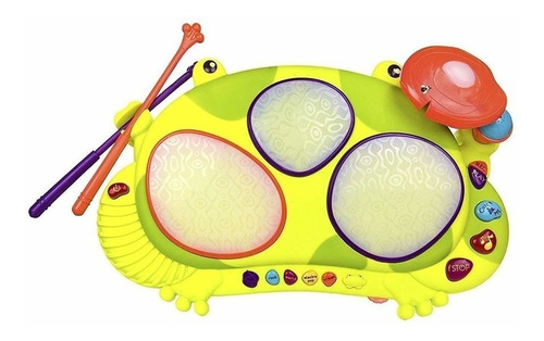 Bateria Frog Drum B. Toys - Interactiva   Vamosajugar