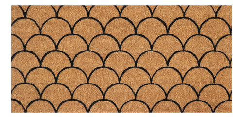 Capacho De Porta Fibra De Coco Retangular Escamas 70X33cm - Uzoo