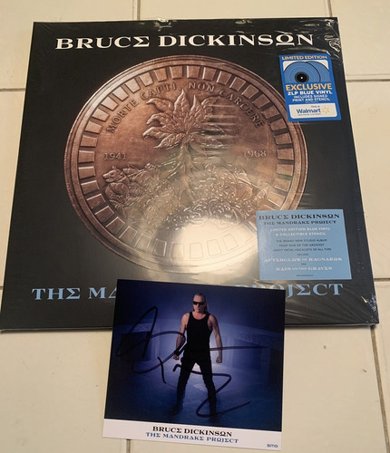 Bruce Dickinson The Mandrake Project Autografo Vinilo Maiden