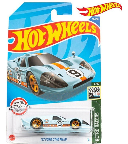 Hot Wheels Ford Gt 40 Gulf Agua