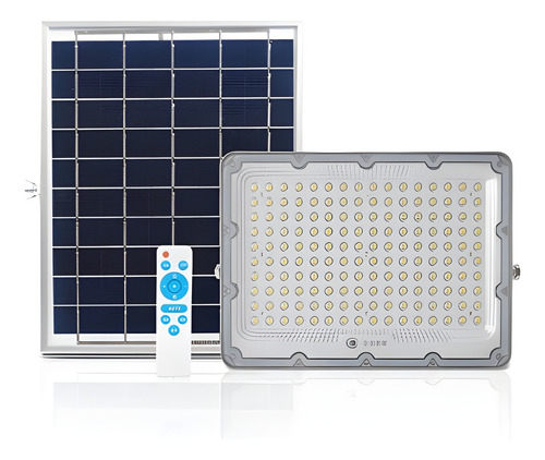 Lampara Reflector Solar Para Exteriores 100w Luz De Día Gris Blanco Frío