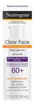 Comprar Neutrogena Clear Face Serum Face Sunscreen W\u002F Green Tea - Spf 60 1.7 Fl Oz 50 Ml Protector Solar De Suero Facial Transparente Con Té Verde, Spf 60 De Amplio Espectro Hidratante, No Comedogénico.