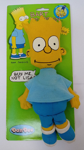 Peluche Bart Simpson Plush 1990 Dandee Con Caja