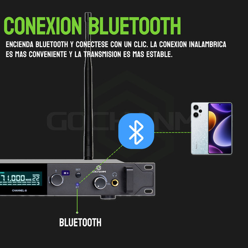 Monitoreo Gc Er220 Estereo Sistema In Ear Bluetooth 2canales
