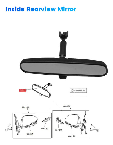 Espejo Retrovisor Interior De Coche Hg82-69-220 Para Mazda 6