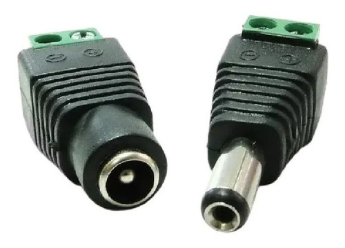 Conector Dc Jack Bornera Cctv Macho Y Hembra