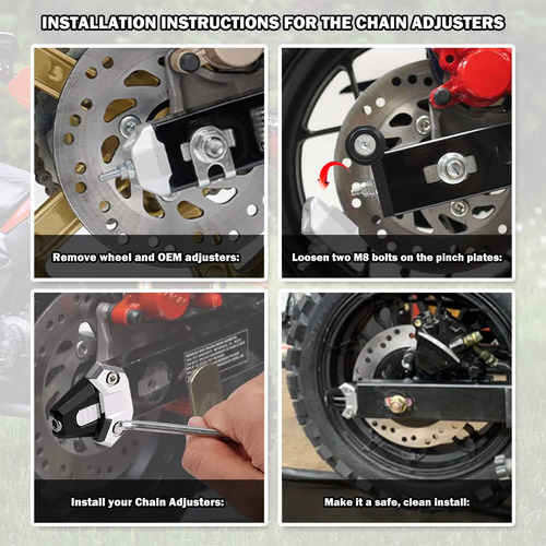 Ajustadores De Cadena Canitu Para Honda Grom 125 2014-2021