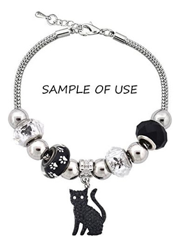 Rubyca Pulsera Con Dijes Europeos, Cadena De Serpiente Chapa