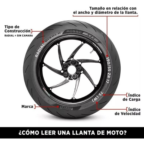Llanta Dlantera 120/70 Zr17 58w Tl D Diablo Rosso Ii Pirelli