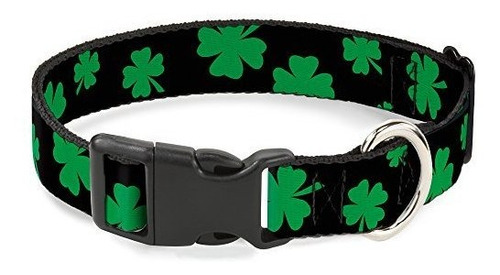 Buckle-down Dog Collar Plastic Clip St Pats Clovers Scattere