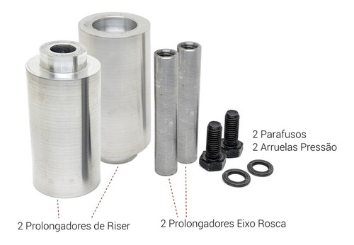 Prolongador Riser Guidão Honda Shadow 750 De 65mm (2.1/2 )