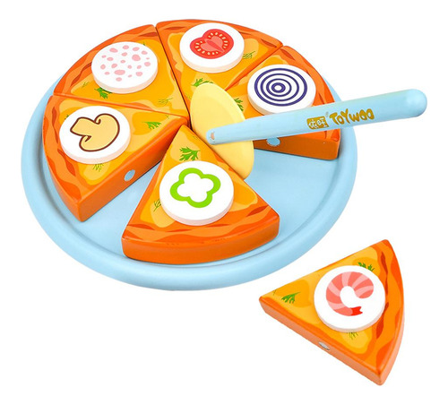 Juego De Corte De Pizza De Madera Juego De Imaginación Para
