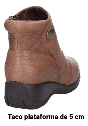 Botin De Cuero Mujer 16hrs M261 Sprite Castor Marrón