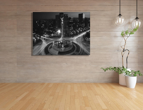 Cuadro Moderno Ciudad De México Blanco Y Negro 70x50